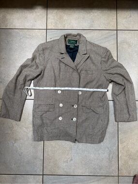 Vintage Lauren Ralph Lauren Silk Blazer Jacket Button Up Plaid Size Large